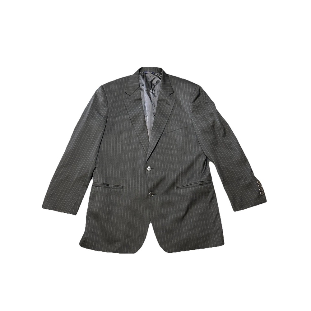 Brooks Brothers Blazer Mens 42R Gray‎ 1818 Madison Pinstriped Wool Sport Coat